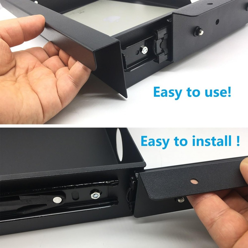 Under Desk Mounted Sliding Pull-out Drawer for Office Desk or Table - Storage...