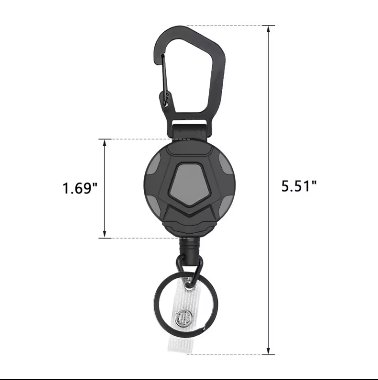 Designz3D Retractable Keychain Badge Holder - 2-Pack