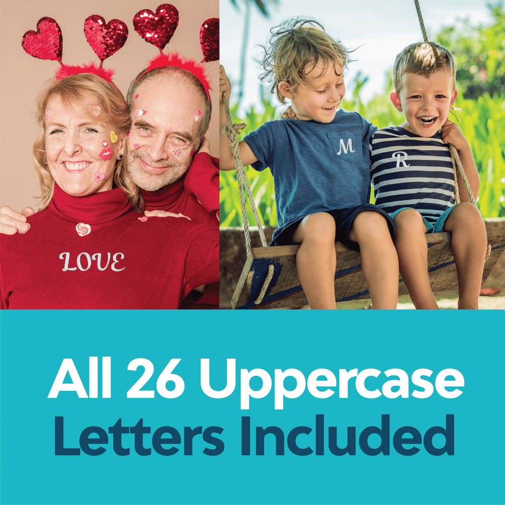 Felt Cursive Letter Patch 26 Piece Kit, Script Iron On Felt Appliques