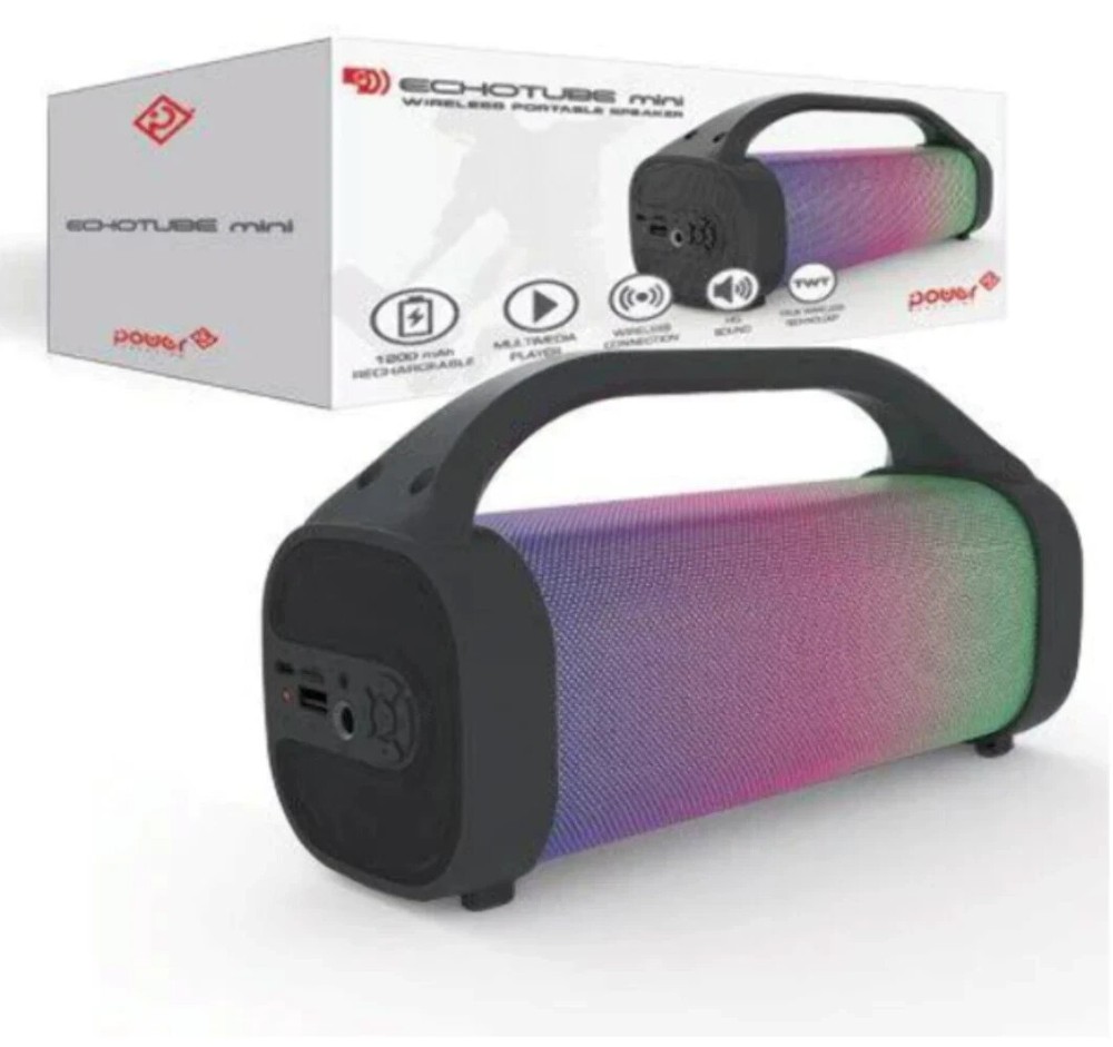 New Power Evolution Echotube Mini Wireless Bluetooth Speaker - Black