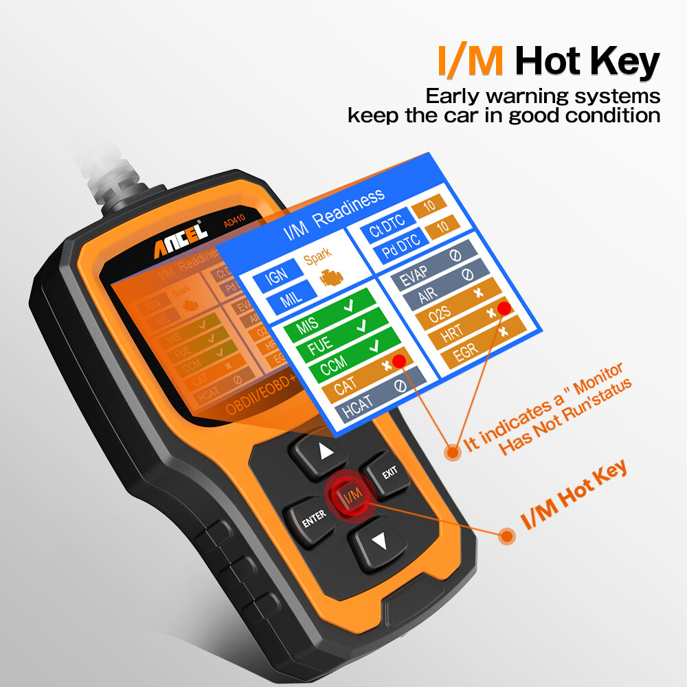 Car OBD Code Reader Clear Code OBD2 Scanner Check Engine Light Tool ANCEL AD410
