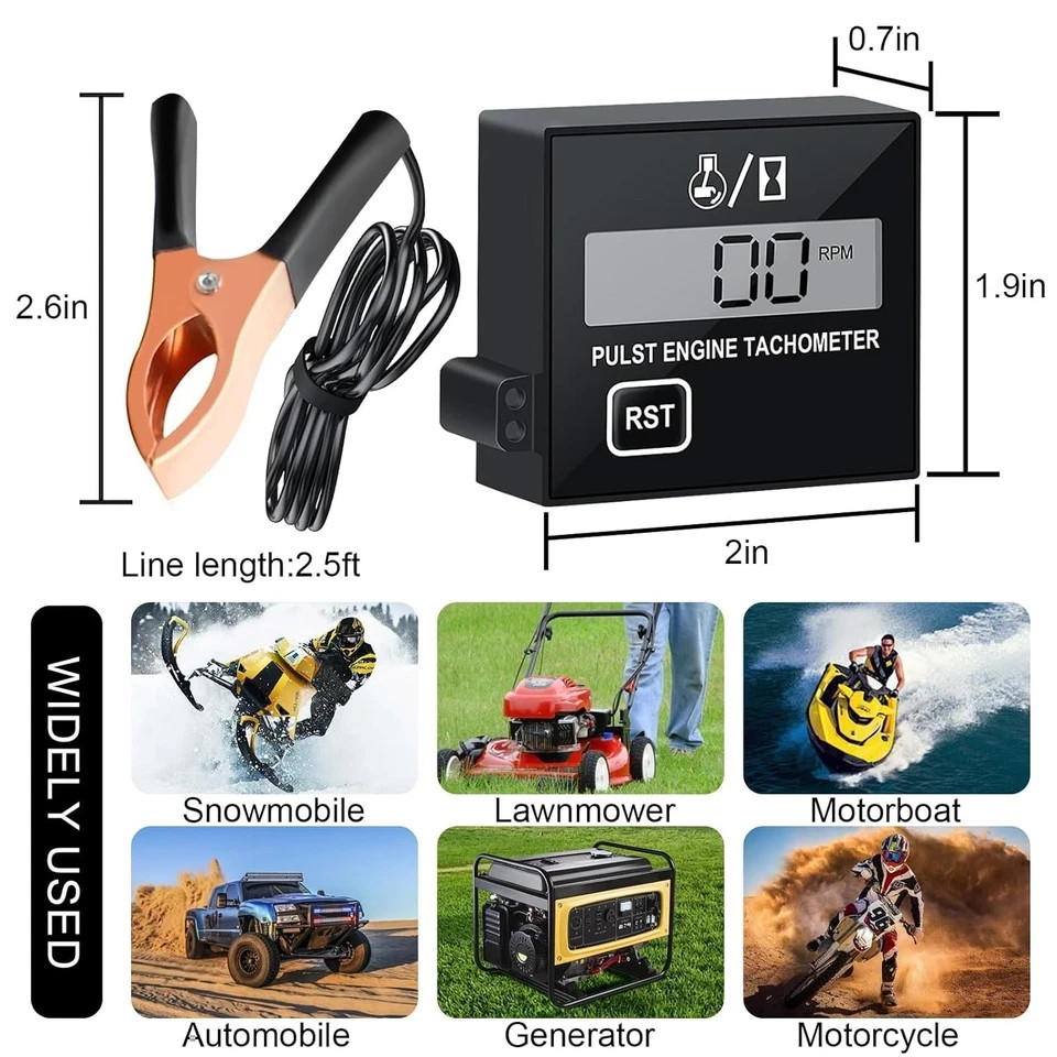 Chainsaw Tachometer-Digital Tachometer Tach Gauge Small Engine Tachometer...