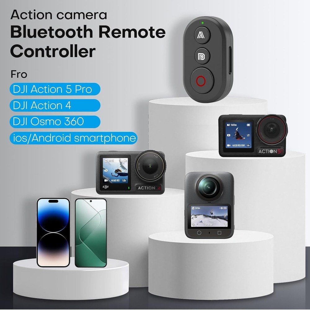 Wireless Remote Controller for DJI Osmo 360/Action 6/5 Pro/4