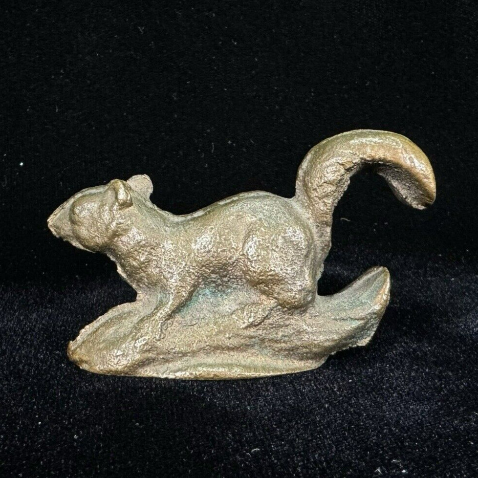 Vintage Brass SQUIRREL BOTTLE OPENER Figural JOHN WRIGHT? Solid Cast