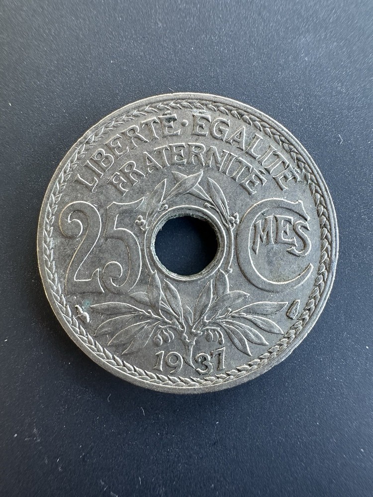 Coin 25 centimes lindauer 1937