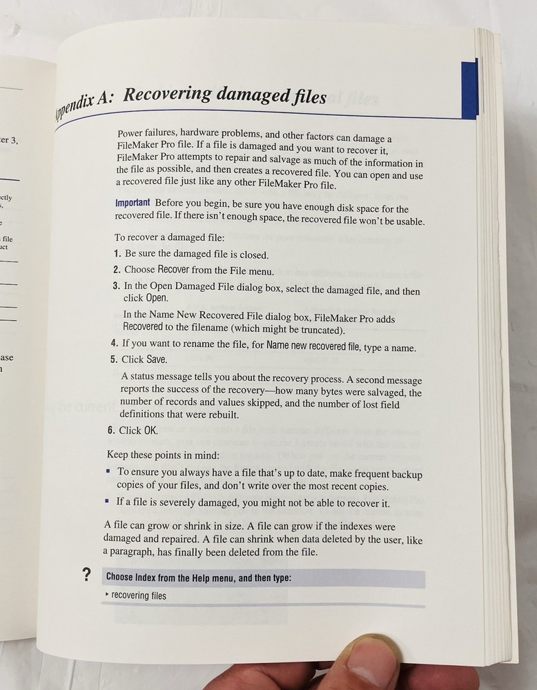 Claris FileMaker Pro User Guide Windows 95 Vintage Manual Software Reference PB