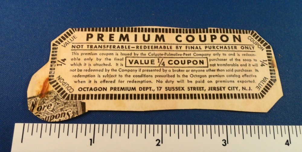 VINTAGE Octagon Soap Coupons 4 different coupons