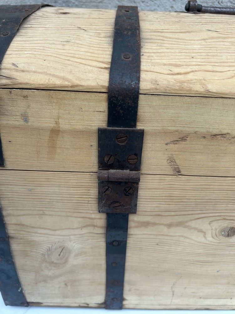 Antique Pine Dome Trunk Chest