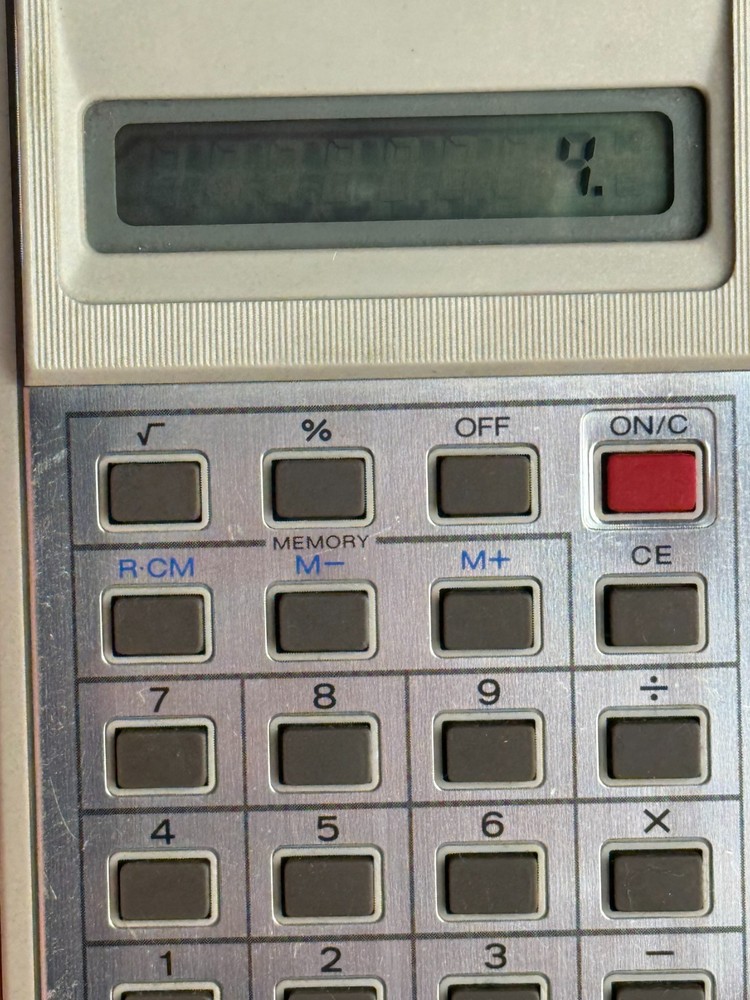 Vintage SHARP Calculator Elsi MATE EL-211 basic pocket handheld