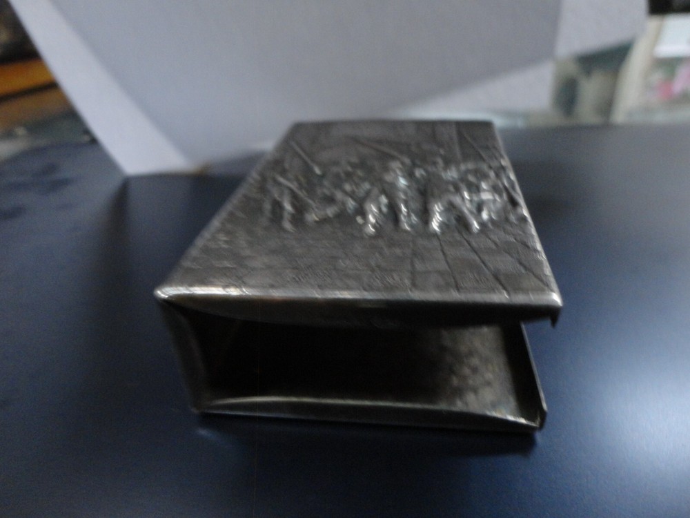 Antique Vintage Silver Cigarette Holder Case Denmark Repousse