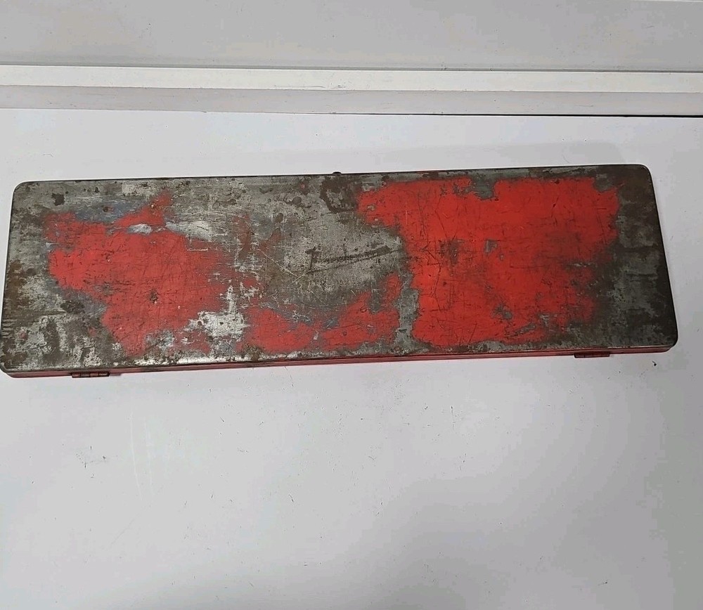 Vtg Snap On Tool Box Red Metal Tool Case Box