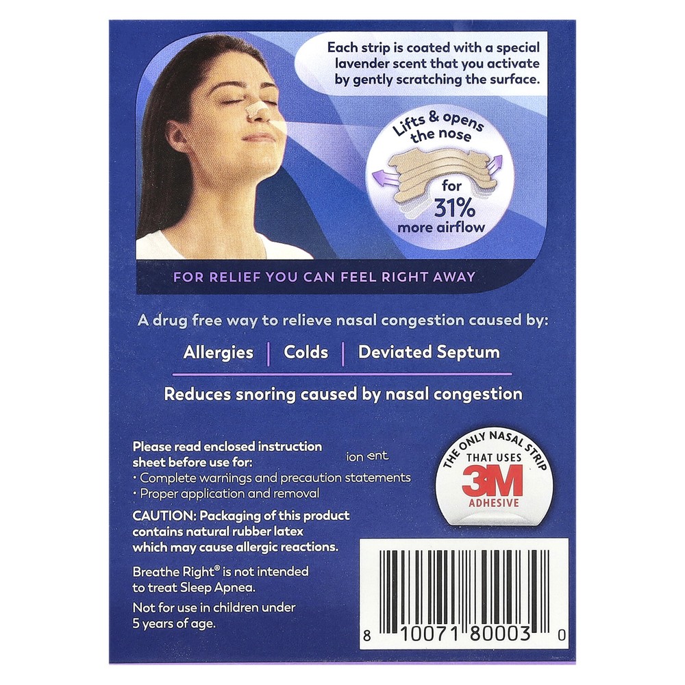 Nasal Strips, Lavender, 26 Tan Strips