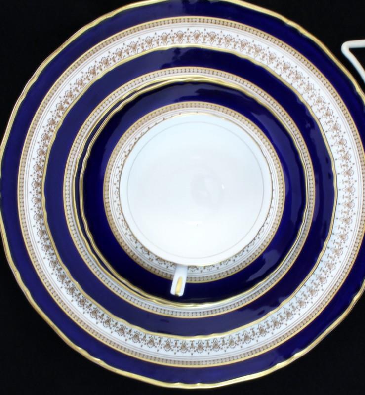 Royal Worcester Regency Blue 5 Piece Place Setting