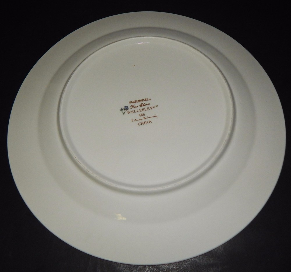 Farberware Wellesley 486 Pattern China White Multi-Color 12" Serving Platter
