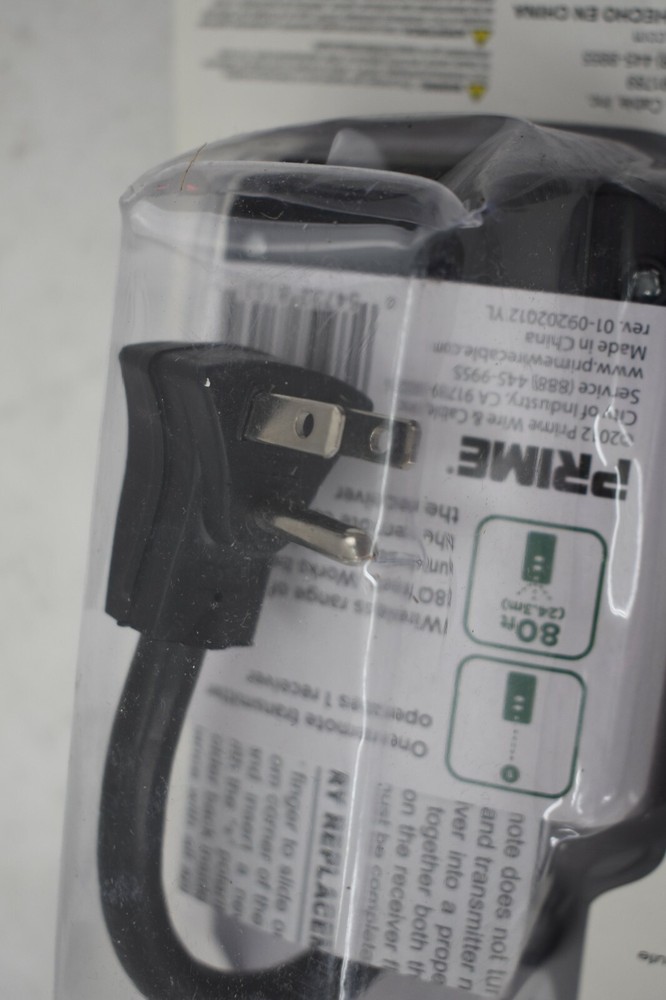 Prime Wire & Cable Outdoor Remote Control Power System Wireless Range 80'