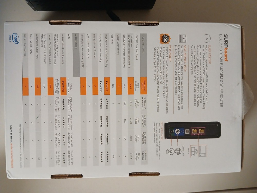 Arris Surfboard SBG10 modem router