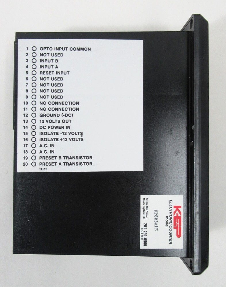 NEW KEPTROL KEP ELECTRONIC COUNTER PROGRAMMABLE RATEMETER MODEL KP8B3A1E