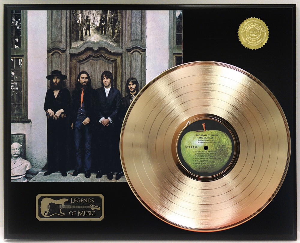 Beatles - Again Gold LP Record Plaque Display