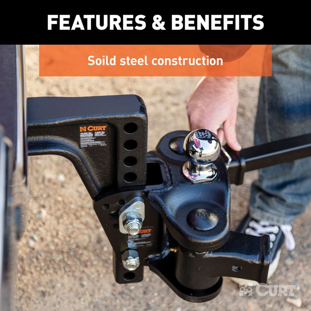 Curt 17132 Weight Distribution Shank 2-1/2" Shank 8" Drop