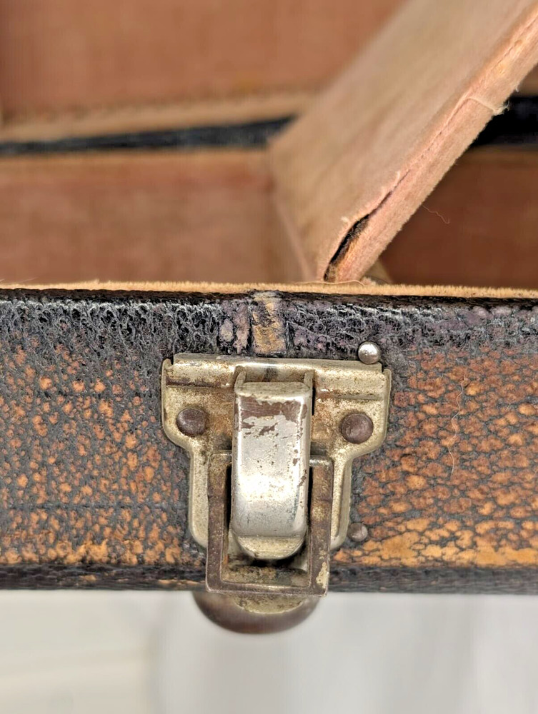 Antique Violin Case – 30.5", Leather Handle, Handcrafted