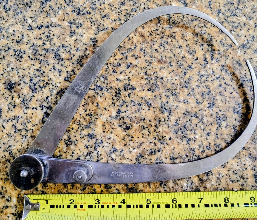 🗽 VINTAGE STARRETT 9" ID/OD CALIPER MACHINIST/TOOLMAKER