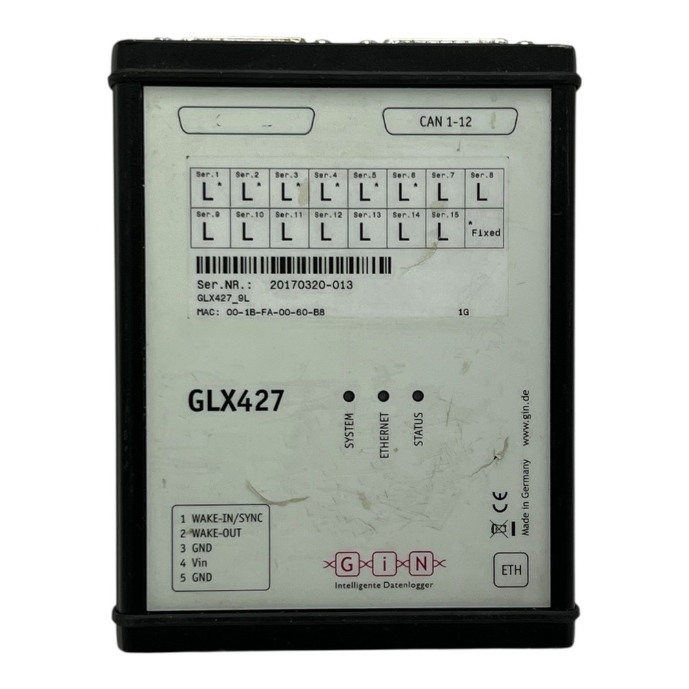 GiN Smart Data Logger | SER 1-15 | CAN 1-12 | GLX427