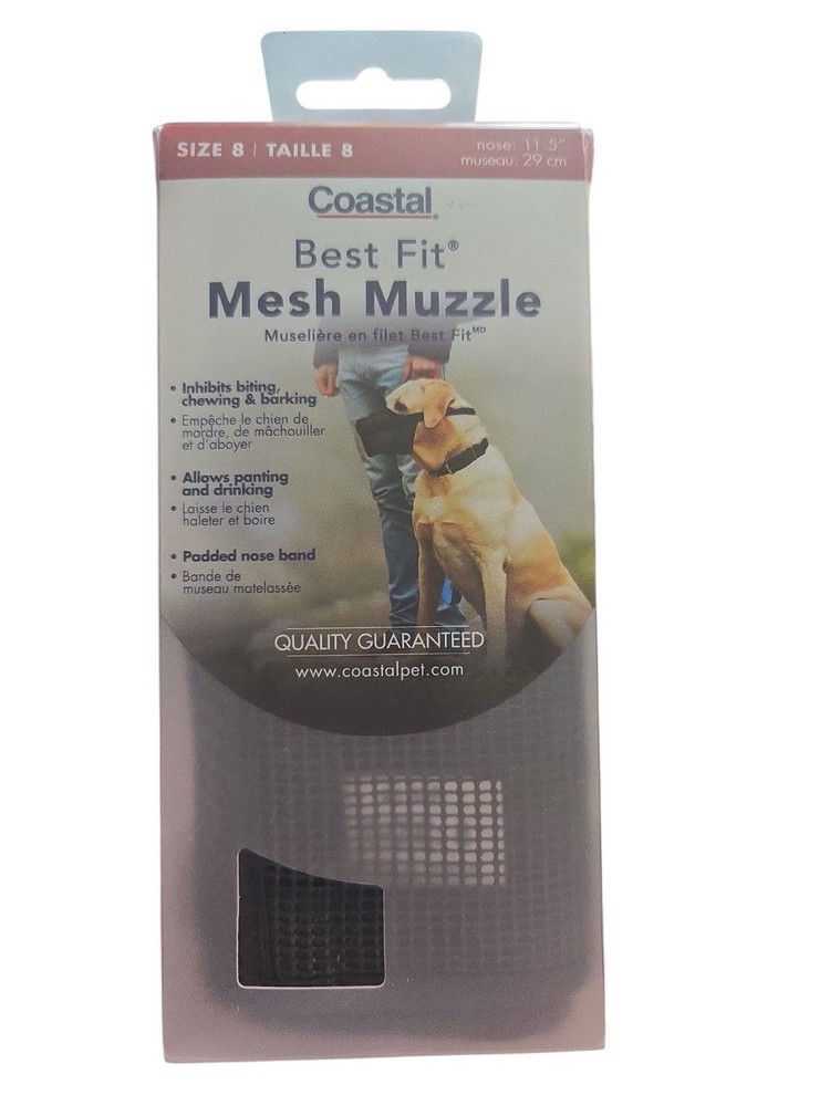 Dog muzzle, soft mesh muzzle for small, medium and large dogs.
