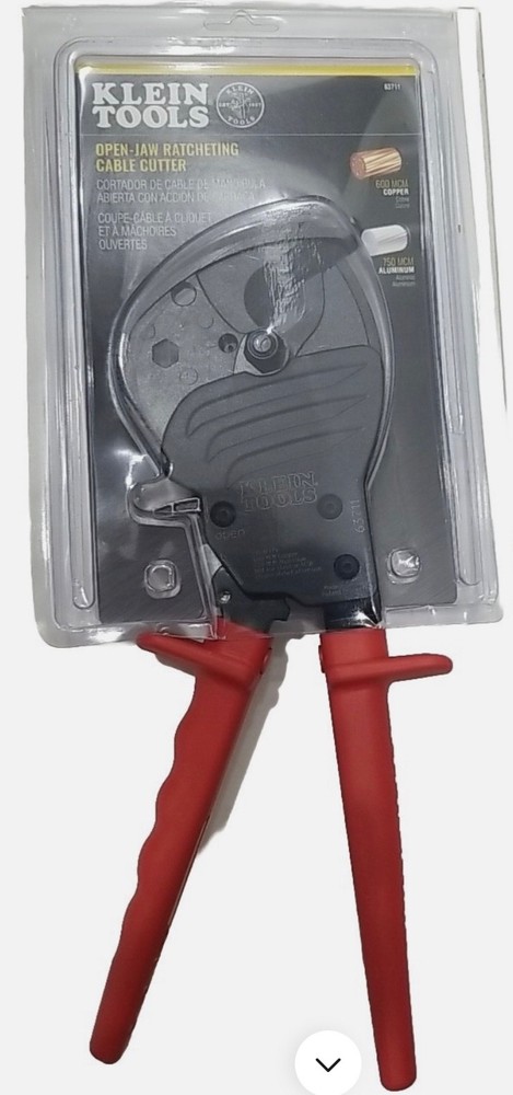 Klein Tools 63711 Open Jaw Cable Cutter - Red