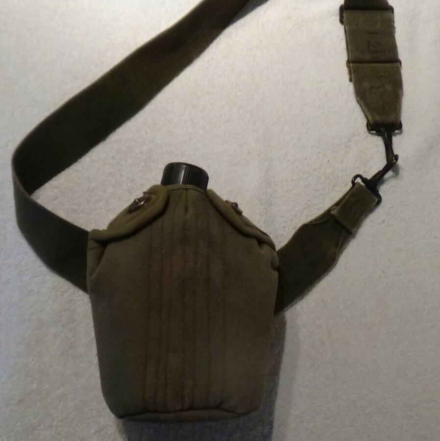 Water Canteen with Strap 12B - 23  Aluminum  