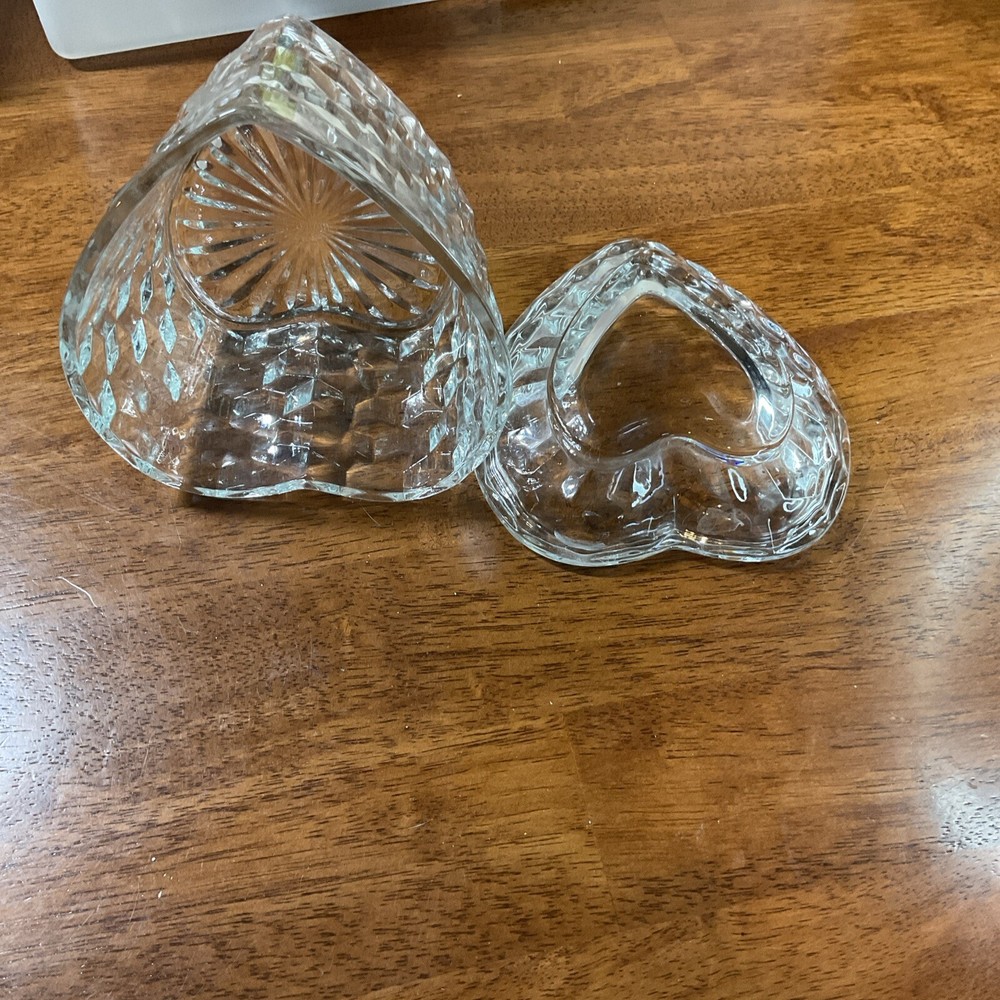 Glass Heart Shaped Candy Dish