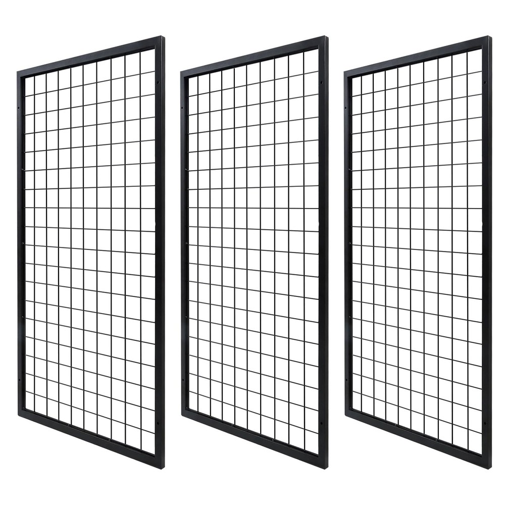 Metal Grid Wall Panels, Black Wire Grid Panel, Gridwall Display Stand, Heavy ...