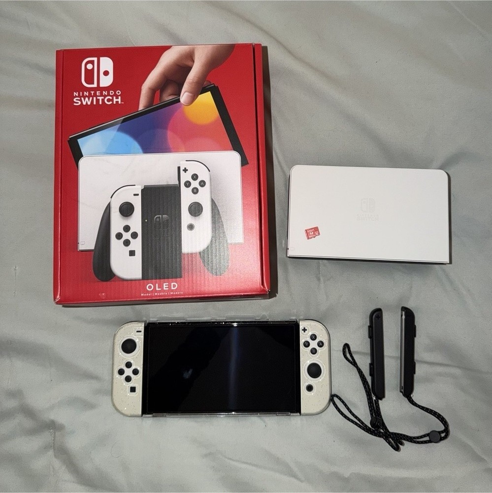 Nintendo Switch OLED Bundle w/ Joy-Cons, Dock & SanDisk 128GB microSD