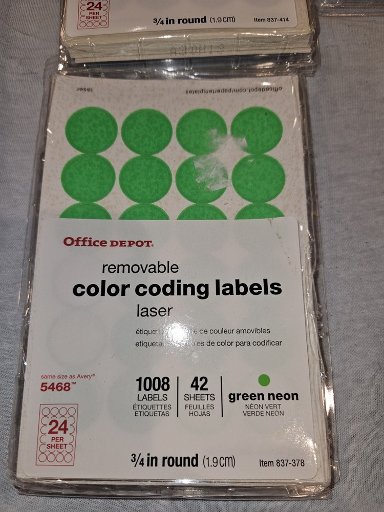 Over 5000 Color Coding Labels Crafts Or Garage Sale