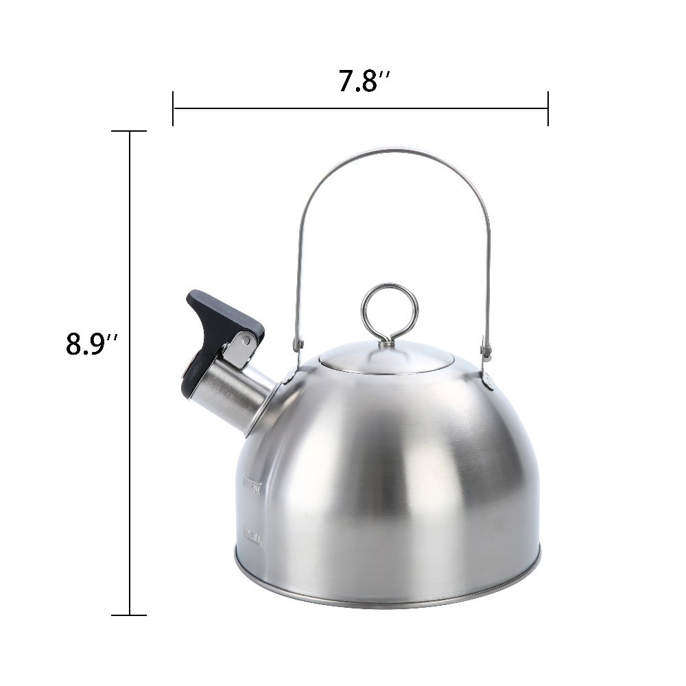 Portable Stainless Steel Stovetop Kettle 1.2L Capacity for Tea Coffee