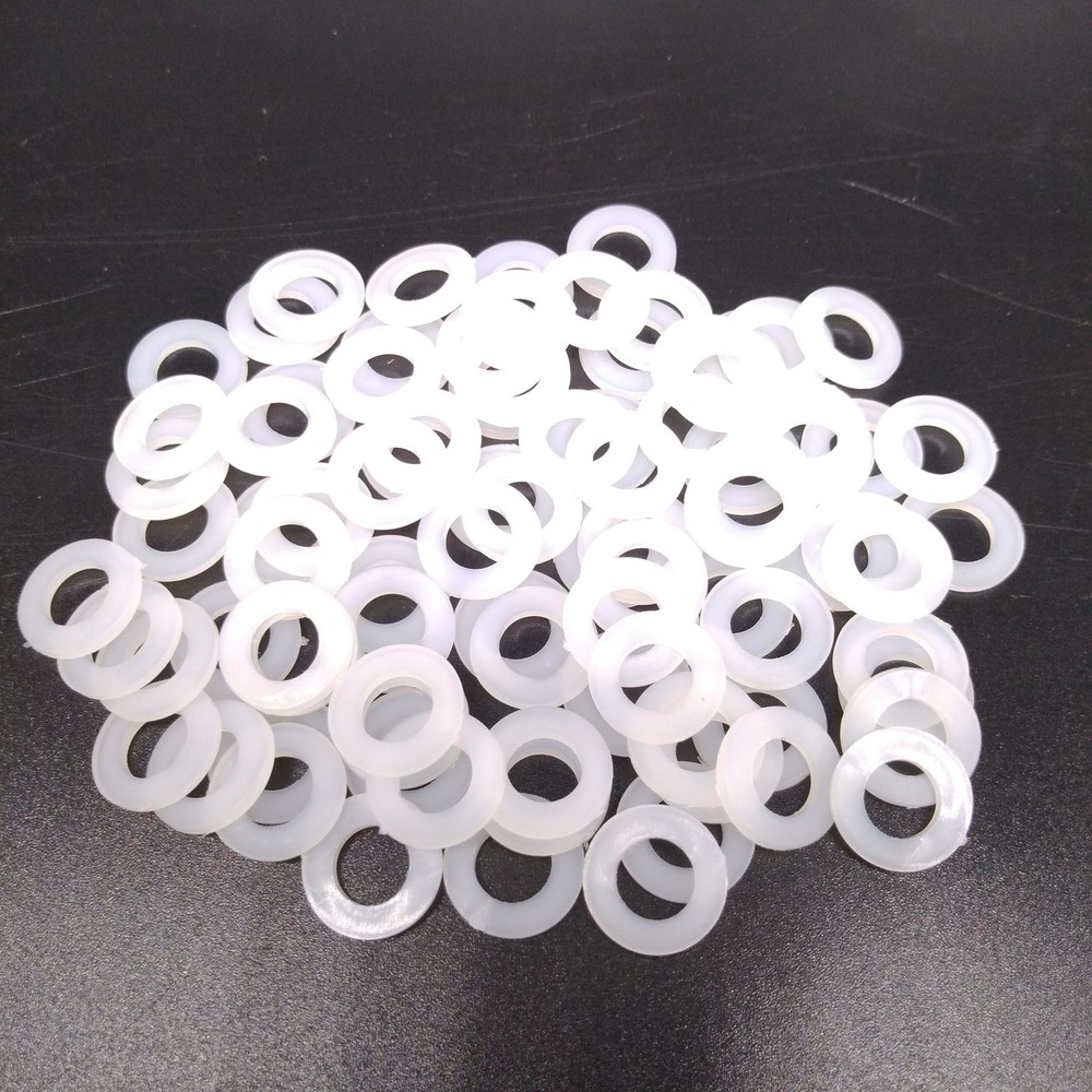 1000pcs M6 White Nylon Flat Washers