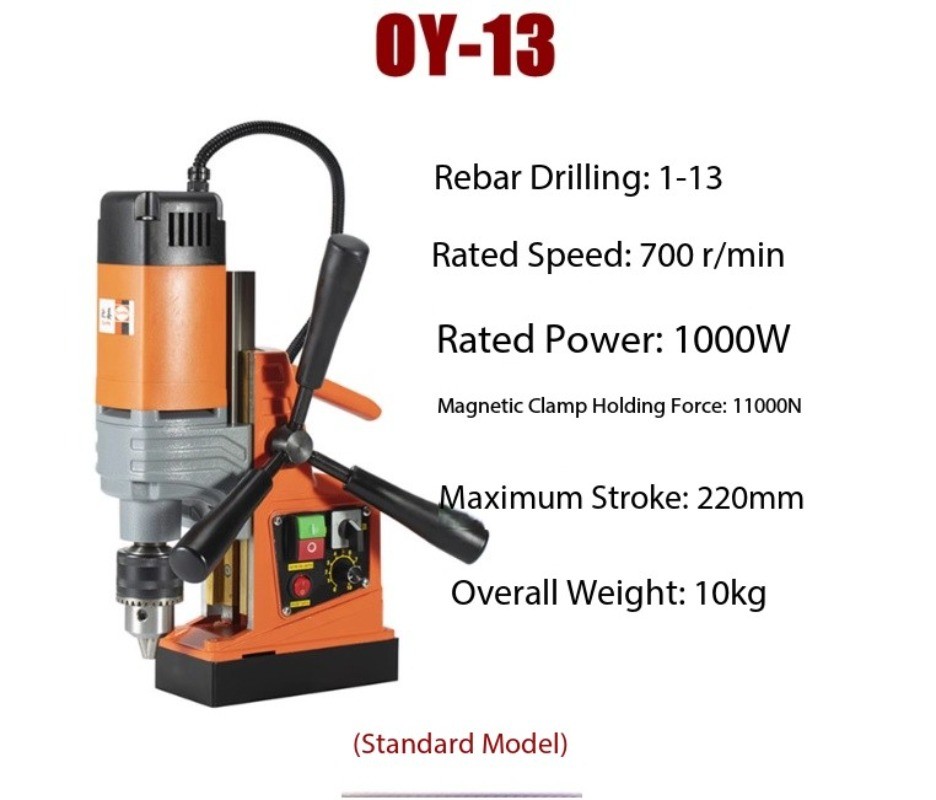 Multi-Function Magnetic Drill Reversible Threading Hollow Drilling Machine