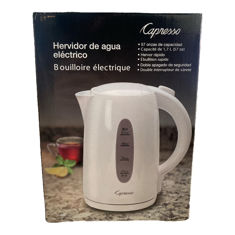 New Capresso Electric Water Kettle White