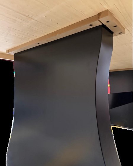 84" Blackjack Table, shaped wooden legs, cup holders, replaceable armrest & felt