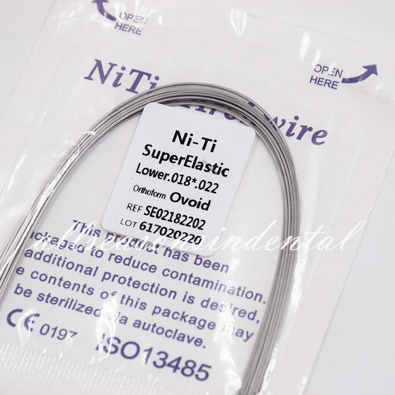 50 Pack Dental Super Elastic Niti Rectangular Arch Wire Ovoid Form Upper/Lower