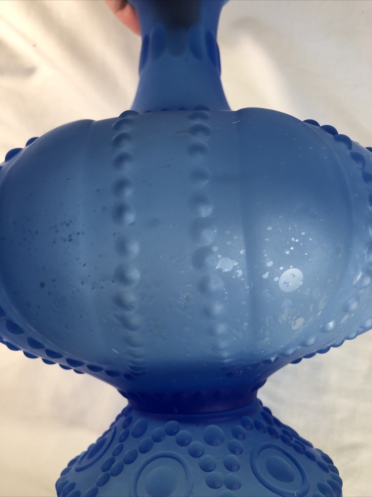 Large Blue Decanter 14" Tall