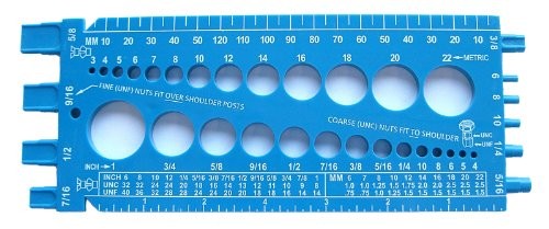 Stainlesstown Nut Bolt Thread Gauge () Blue