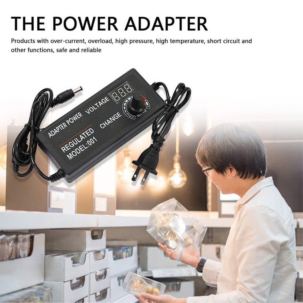 Adjustable AC/DC Power Supply Adapter Charger Variable Voltage 3V-24V Universal
