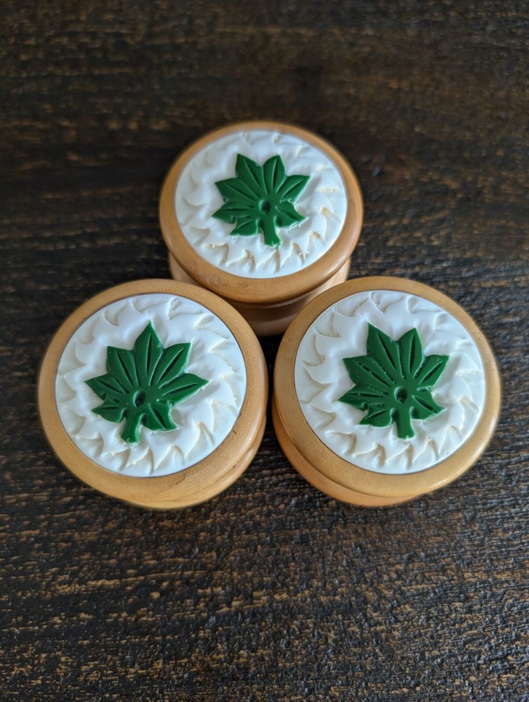Three Handmade Wooden Grinders