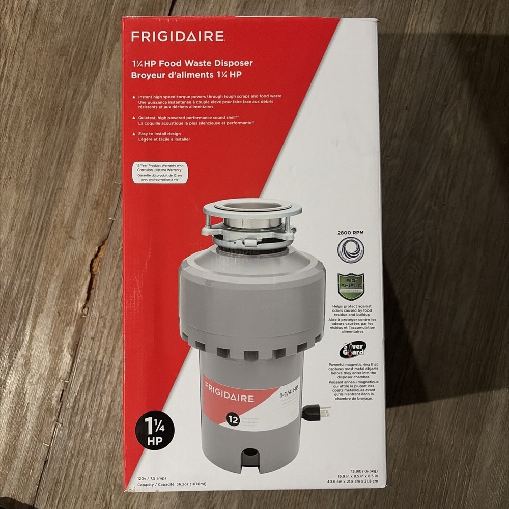 FRIGIDAIRE 1 1/4 HP CORDED GARBAGE DISPOSAL FOR KITCHEN SINKS | FF13DISPC1