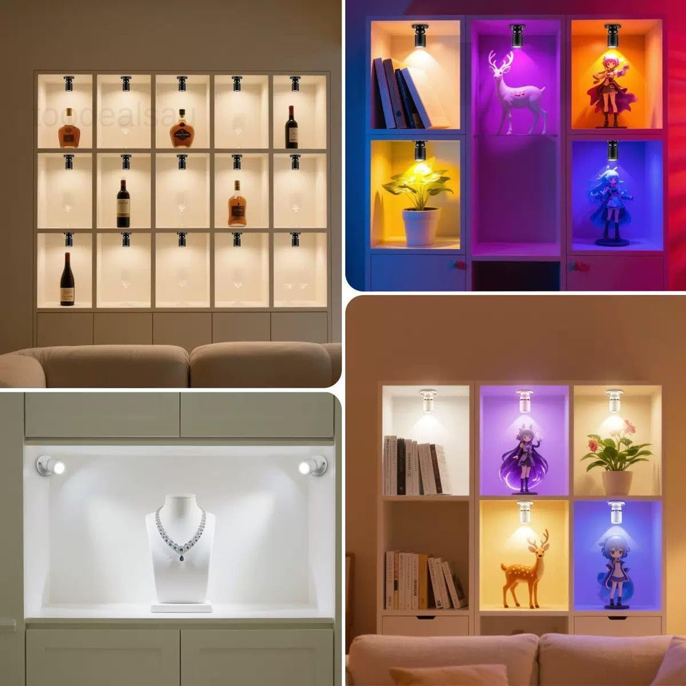 USB Powered Mini Spotlights for Displays 2-Pack – 5V 2PACK Warm Light
