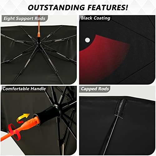 Scary Evil Red Eyes Windshield Sun Shade Umbrella Foldable Car Front multi 7