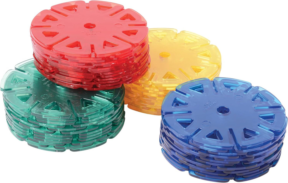 Constructa Interlocking Plastic Disc Toy Building Set, 50 Pieces