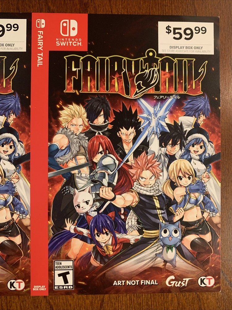 Fairy Tail - Nintendo Switch - Authentic Art- RARE - Display Box Only -