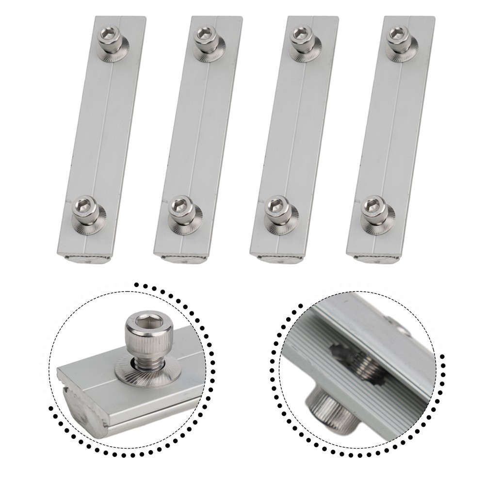 ,Aluminium Solar Module Rails Profile Connectors Mounting Connection