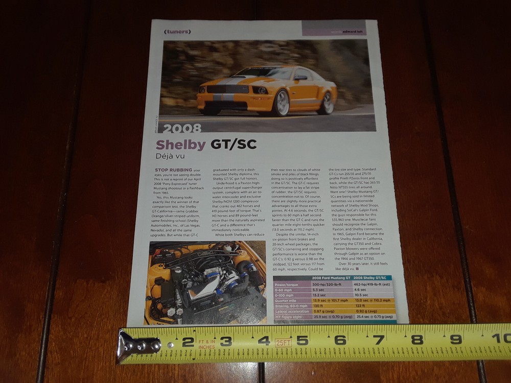 2008 SHELBY GT/SC - ORIGINAL ARTICLE